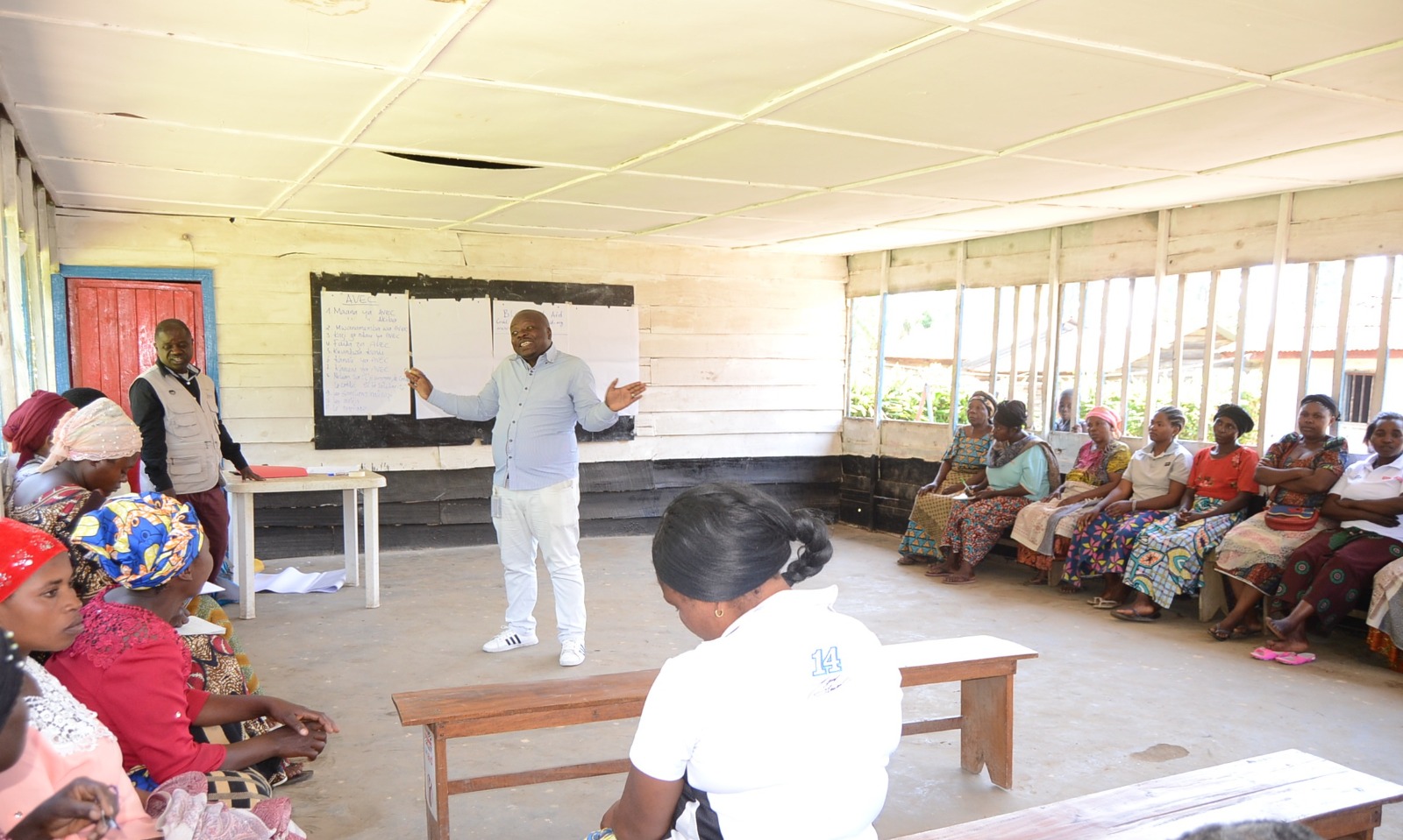 Community members participating in a Blessed Aid workshop.